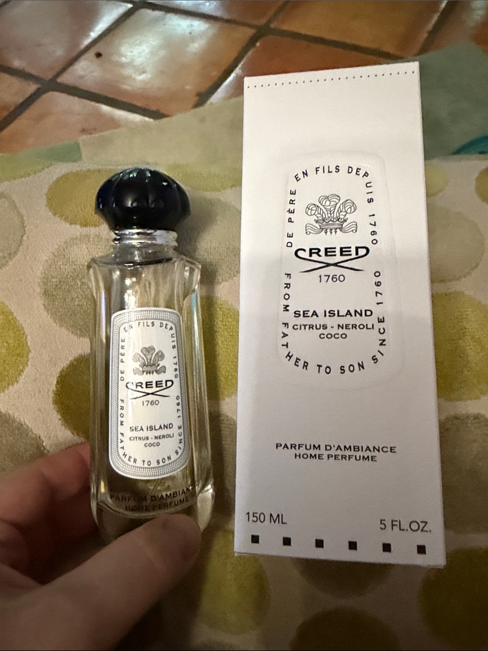 Creed Sea Island Home Perfume – Clear Bottle with Black Cap - Picture 5 of 6
